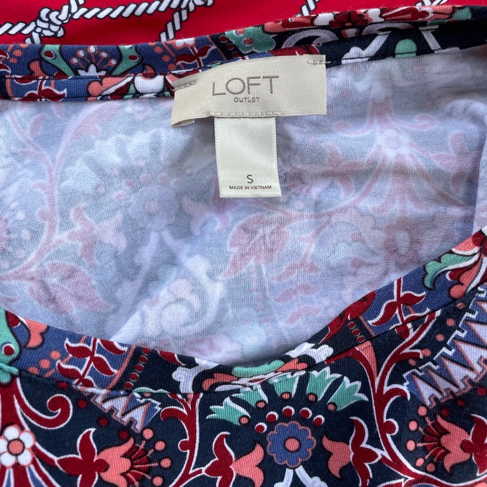 LOFT patterned shift dress - Picture 3 of 6